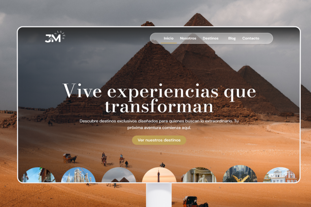 DISEÑO WEB VIAJES JYM URBANO AGENCIA CREATIVA